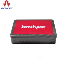 High quality home use knife tool storage metal tin container custom empty t-shirt clothing packing large rectangular tin box
